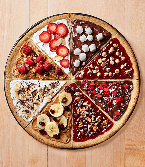 cookie pizza via good housekeeping