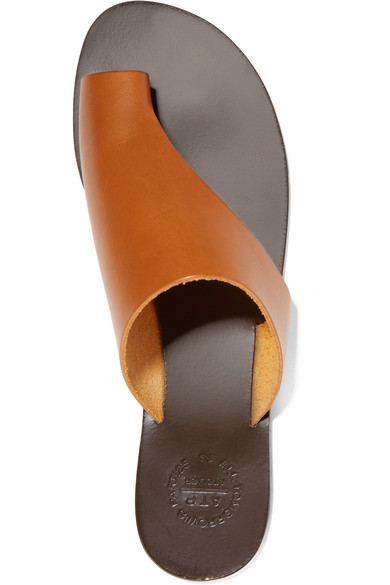 ATP Atelier brown leather sandals via net-a-porter